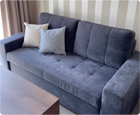 Hotel Demänová — čalúnená sedačka Bianca v hotelovom interiéri